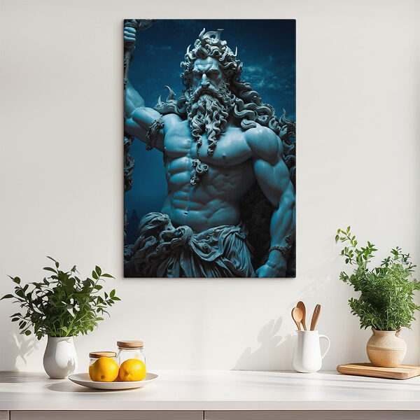Beeld van een man met lange baard Canvas Schilderijen Beeld van een man met lange baard
