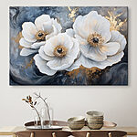 Canvas Schilderijen Schilderij van witte bloemen