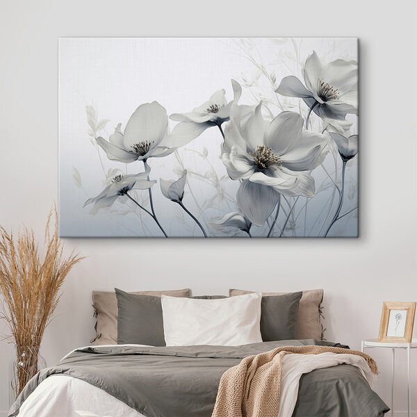 Delicate bloemen in zachte tinten Canvas Schilderijen Delicate bloemen in zachte tinten
