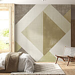 Fotobehang Abstract geometrisch patroon in gedempte tinten.