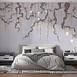 Fotobehang Boom met witte bloemen