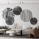Fotobehang Groep cirkels met zebrastrepen