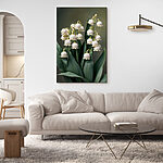 Canvas Schilderijen Delicate bloemen in zacht zonlicht