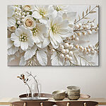 Canvas Schilderijen Elegant bloemstuk in zachte tinten