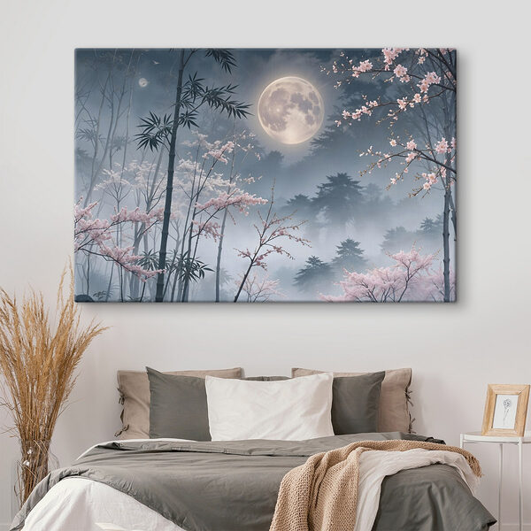 Volle maan aan de hemel Canvas Schilderijen Volle maan aan de hemel