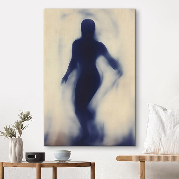 Silhouet van een vrouw Canvas Schilderijen Silhouet van een vrouw