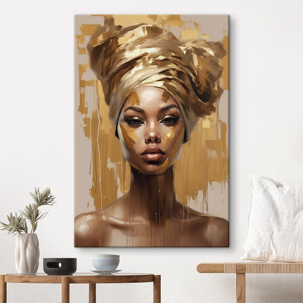 Verbluffende schoonheid met artistieke flair Canvas Schilderijen Verbluffende schoonheid met artistieke flair