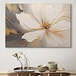 Canvas Schilderijen Schilderij van een witte bloem