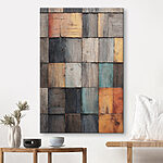 Canvas Schilderijen Groep houten planken