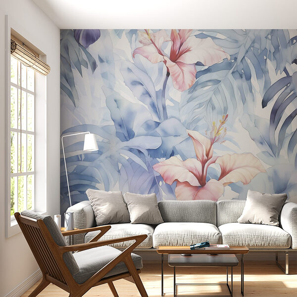 Fotobehang Zachte bloemen te midden van zacht gebladerte (Artikelnummer: w02275) Fotobehang Fotobehang Zachte bloemen te midden van zacht gebladerte (Artikelnummer: w02275)