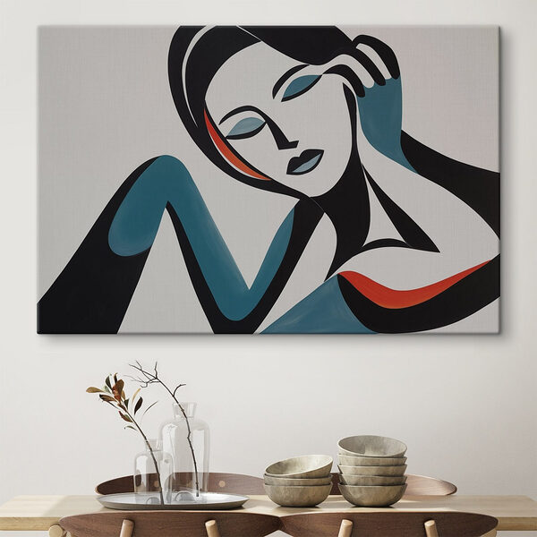Schilderij van een vrouw Canvas Schilderijen Schilderij van een vrouw