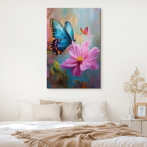 Vlinder op een bloem Canvas Schilderijen Vlinder op een bloem