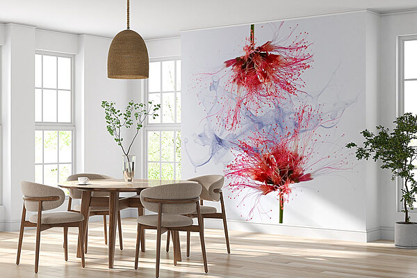 Delicate bloemen met etherische charme Fotobehang Delicate bloemen met etherische charme