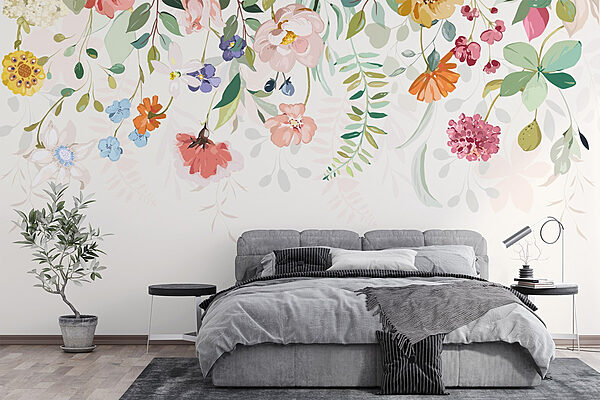 Delicaat bloemstuk uitgestald Fotobehang Delicaat bloemstuk uitgestald