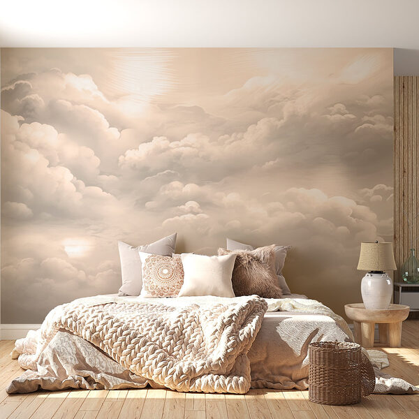 Zachte wolken in een rustige hemel Fotobehang Zachte wolken in een rustige hemel