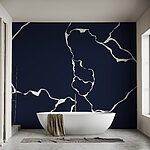 Fotobehang Blauwe en witte achtergrond