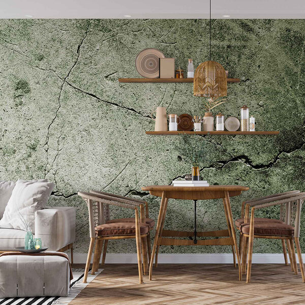 Gebarsten oppervlak met structuurdetails Fotobehang Gebarsten oppervlak met structuurdetails