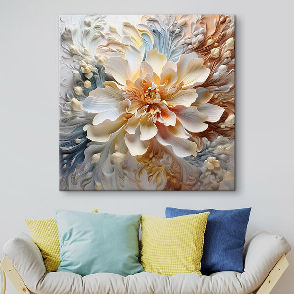 Florale elegantie in zachte tinten Canvas Schilderijen Florale elegantie in zachte tinten