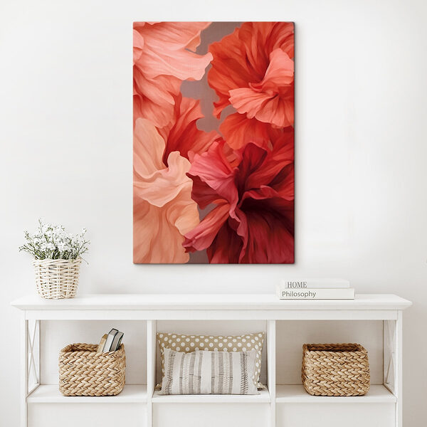 Levendige bloemen in zachte tinten Canvas Schilderijen Levendige bloemen in zachte tinten