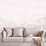 Fotobehang Wit en roze bloemenpatroon