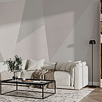 Fotobehang Grijs en wit driehoekpatroon