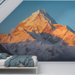 Fotobehang Berg met sneeuw