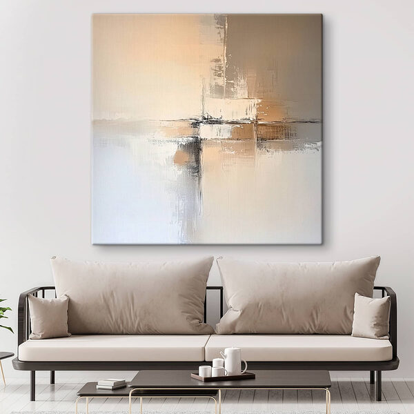 Witte en bruine achtergrond Canvas Schilderijen Witte en bruine achtergrond