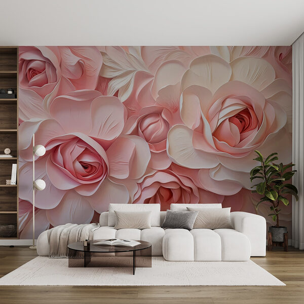 Elegante bloesems in zachte tinten Fotobehang Elegante bloesems in zachte tinten