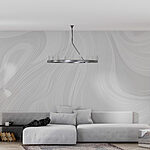 Fotobehang Witte achtergrond met golvende lijnen