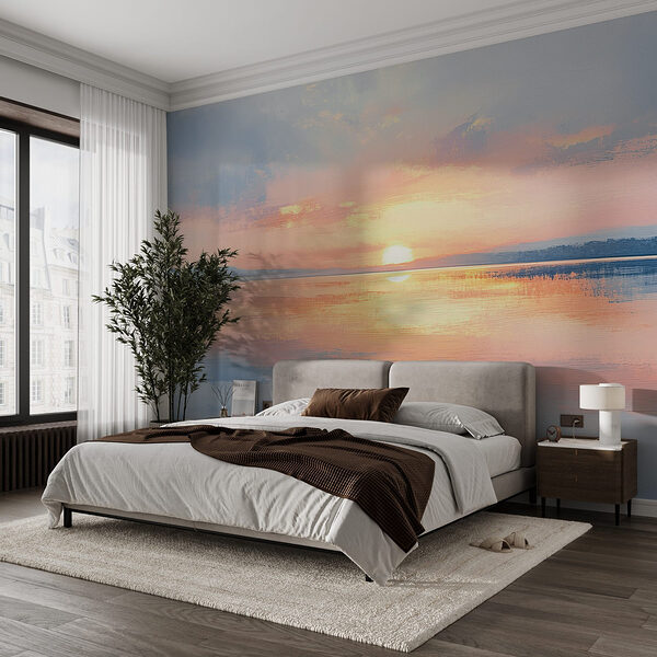 Fotobehang Zonsondergang boven water (Artikelnummer: w08570) Fotobehang Fotobehang Zonsondergang boven water (Artikelnummer: w08570)