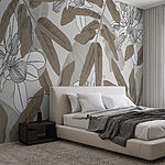 Fotobehang Natuurlijke elegantie in monochroom ontwerp