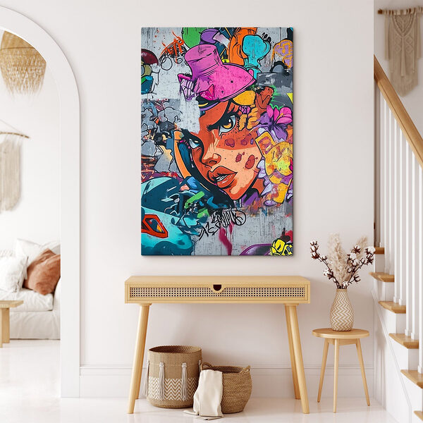Graffiti op een muur Canvas Schilderijen Graffiti op een muur