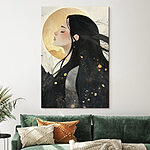 Canvas Schilderijen Etherische schoonheid in stille contemplatie