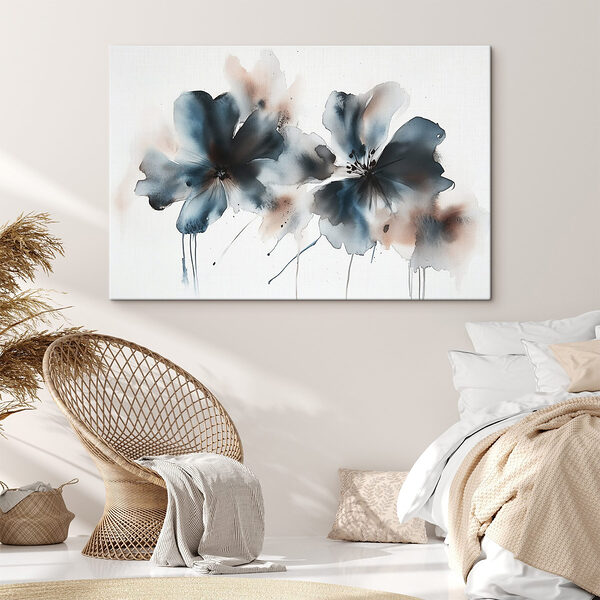 Aquarel van bloemen Canvas Schilderijen Aquarel van bloemen