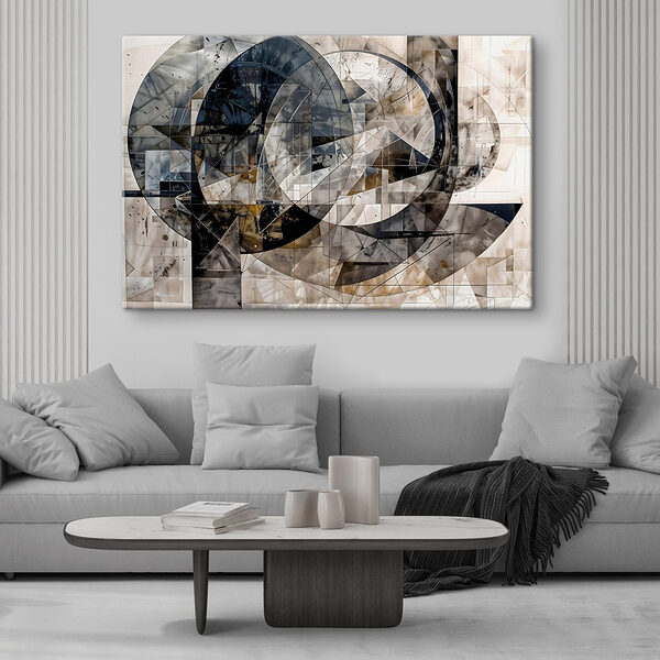 Artistiek spel van vormen en tonen Canvas Schilderijen Artistiek spel van vormen en tonen