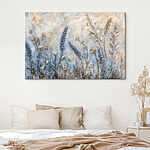 Canvas Schilderijen Schilderij van bloemen en bladeren