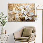 Canvas Schilderijen Schilderij van witte bloemen