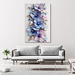 Canvas Schilderijen Delicate bloemen in zachte tinten