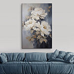 Canvas Schilderijen Schilderij van witte bloemen