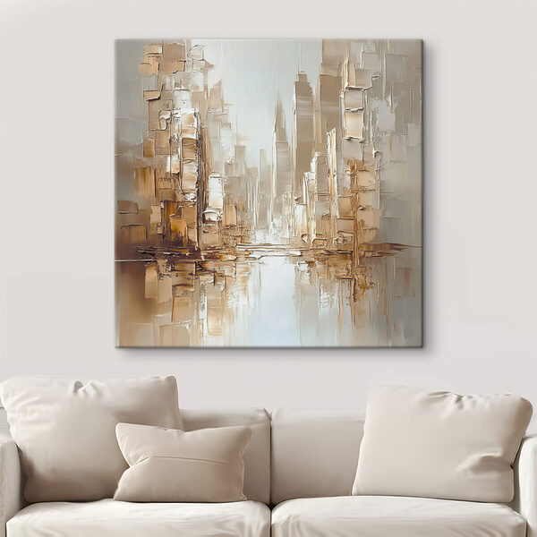 Canvas Schilderijen Canvas Schilderijen Schilderij van een stad (Artikelnummer: s42132)