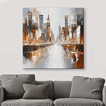 Canvas Schilderijen Schilderij van een stad