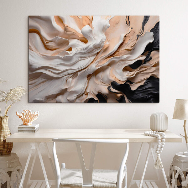 Vloeiende texturen in zachte tinten Canvas Schilderijen Vloeiende texturen in zachte tinten