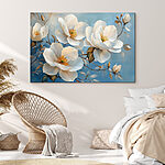 Canvas Schilderijen Schilderij van witte bloemen