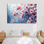 Canvas Schilderijen Delicate bloesems in zachte kleuren