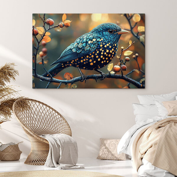 Vogel op een tak Canvas Schilderijen Vogel op een tak