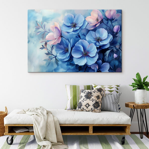 Delicate bloemen in zachte tinten Canvas Schilderijen Delicate bloemen in zachte tinten