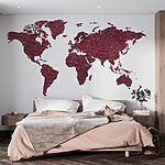 Fotobehang Kaart van de wereld