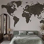 Fotobehang Kaart van de wereld