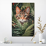 Canvas Schilderijen Kat in de jungle