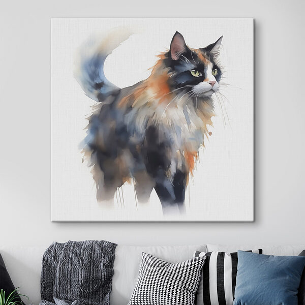 Kat met lange snorharen Canvas Schilderijen Kat met lange snorharen
